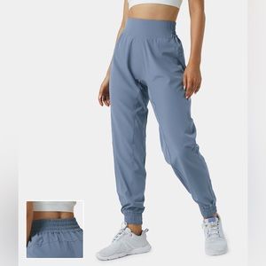 High Waisted Elastic Waistband Casual Joggers